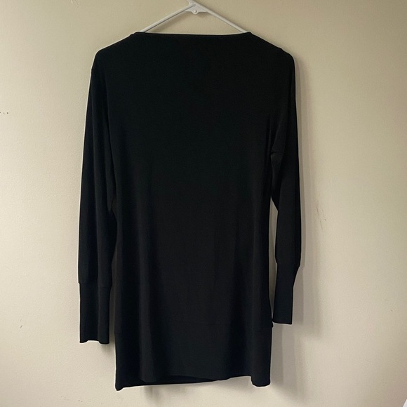 Sympli Black Drape Neck Blouse - Picture 4 of 6